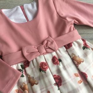 rózsás alkalmi kislány ruha