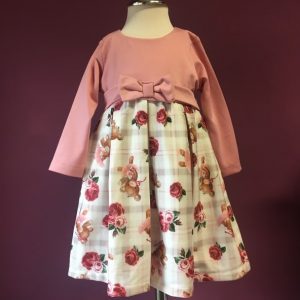 rózsás alkalmi kislány ruha