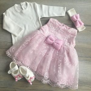 alkalmi kislány ruha 4 részes dobozos szett