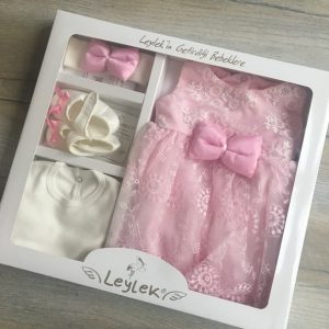 alkalmi kislány ruha 4 részes dobozos szett