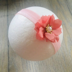 chiffon virágos gyönygös fejpánt