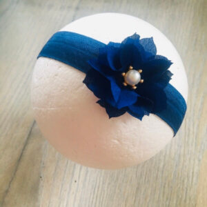 chiffon virágos gyönygös fejpánt