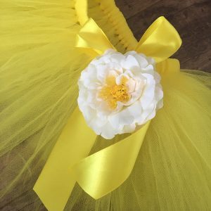 tütü szoknya virággal citromsárga