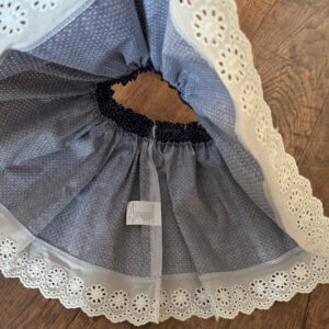 kék pöttyös csipkés szoknya