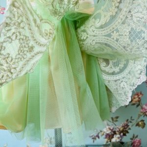 zöld csipke kislány ruha